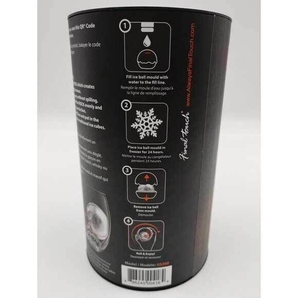 New Scotch Whiskey LIQUOR Rock GLASS ICE BALL MOLD Ice ball on the Rocks - Picture 3 of 6